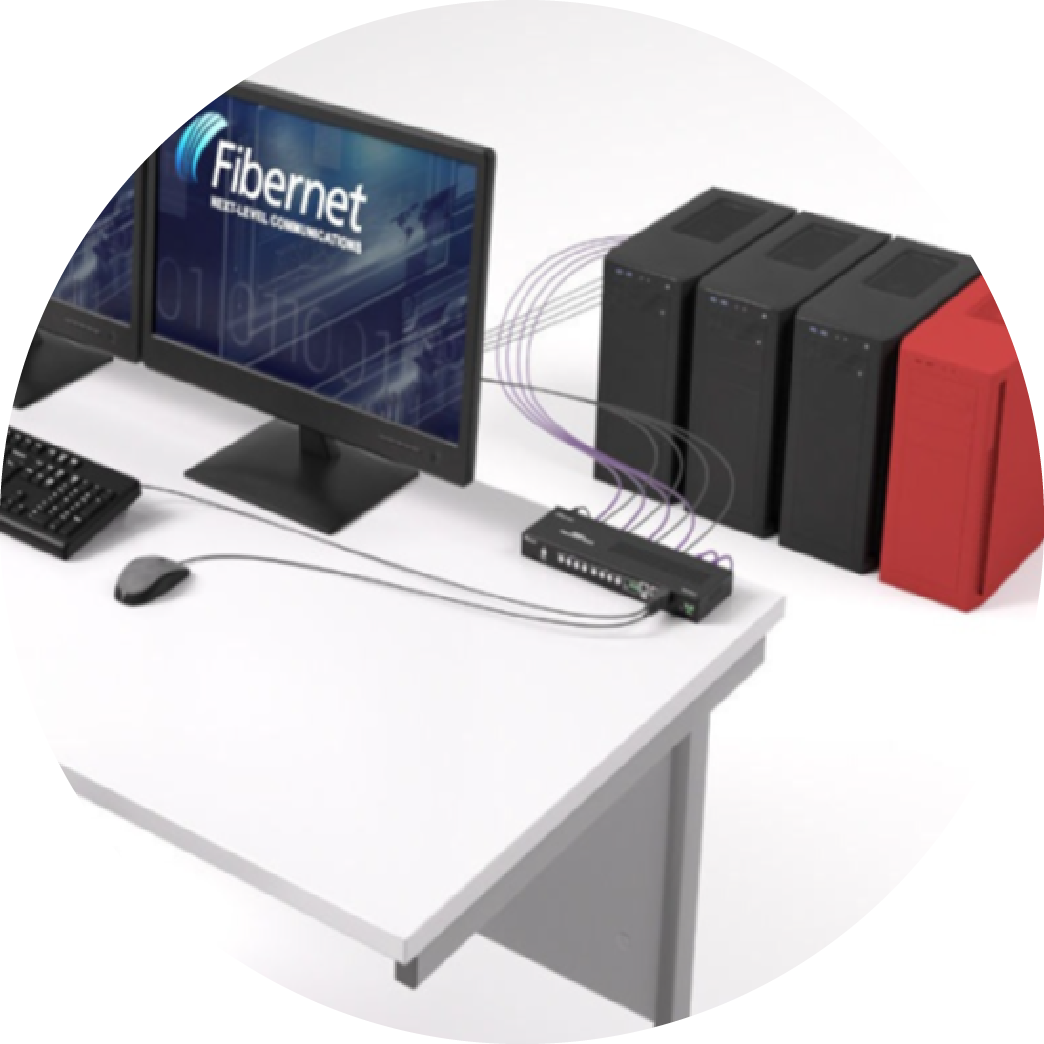 Fibernet KVM aislando redes de distinta clasificación